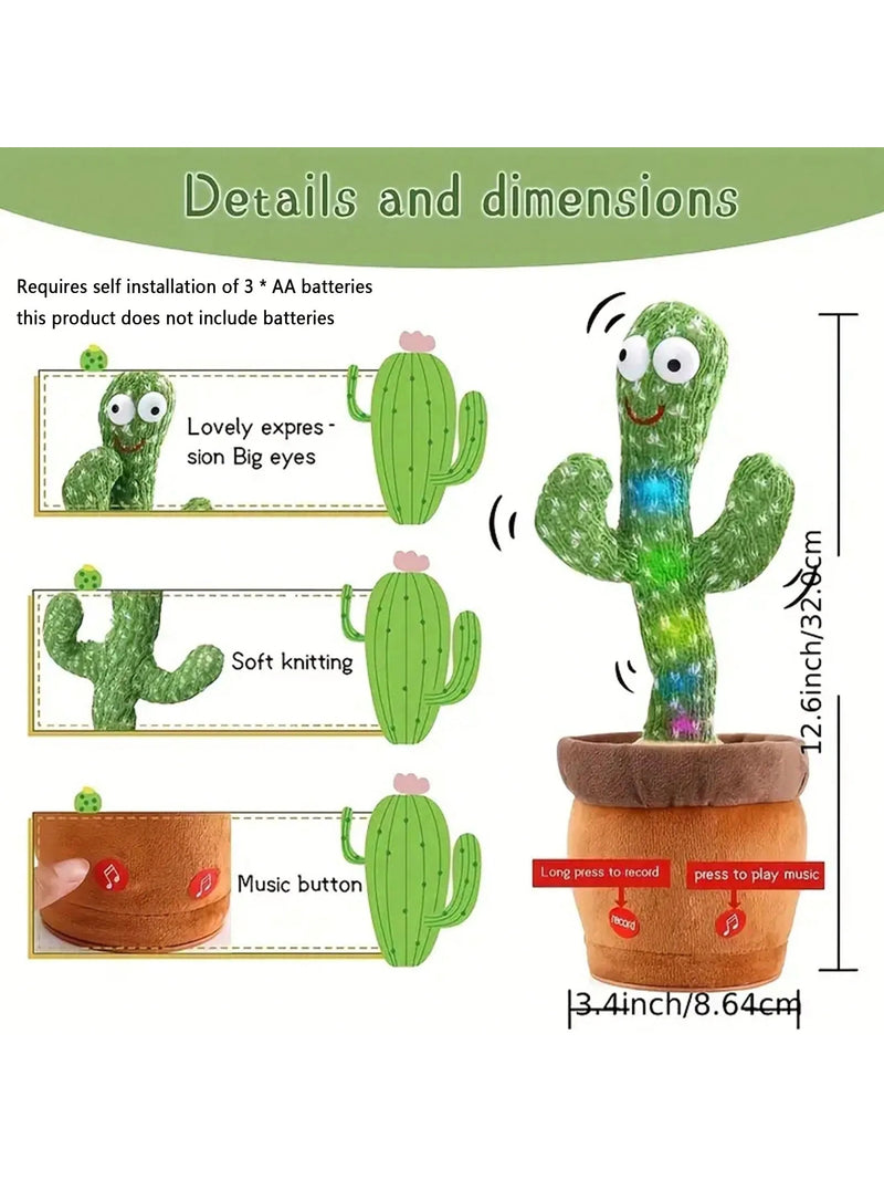 Cactus Brinquedos para Bebés Meninos e Meninas, Cantando Imitando Gravação.